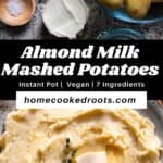 Mashed Potatoes recipe with ingredients and text overlay.