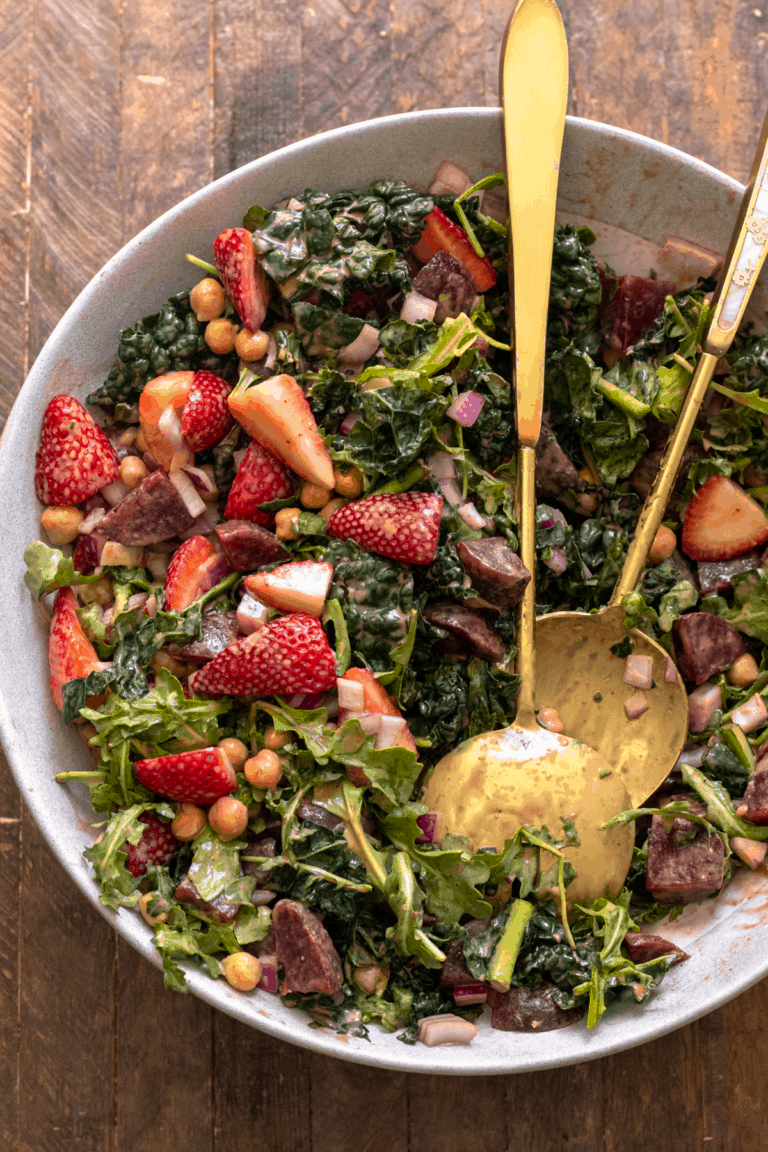 Summer Strawberry Salad with Strawberry Balsamic Dressing