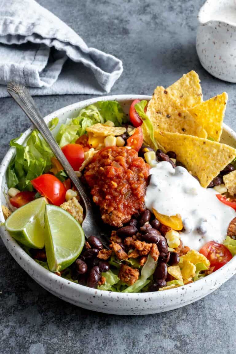 Vegan Taco Salad Bowl with Tempeh - Home-Cooked Roots