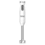 White and stainless steel immersion blender.