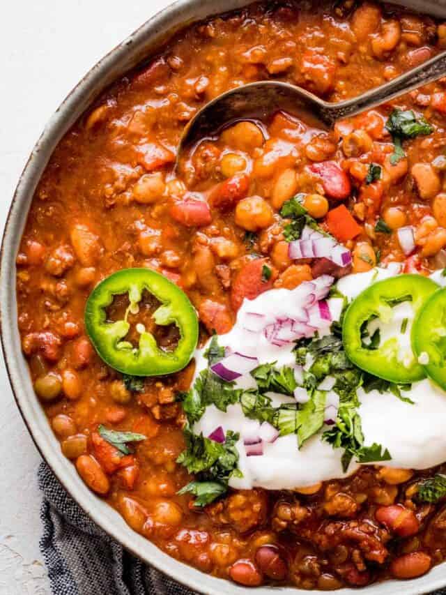 Instant Pot Vegetarian Chili - Home-Cooked Roots