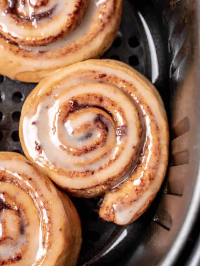 Air Fryer Cinnamon Rolls (from a can!)