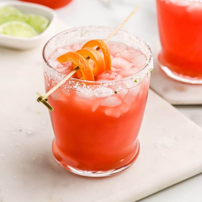 Hibiscus Margarita (5-Ingredients!)