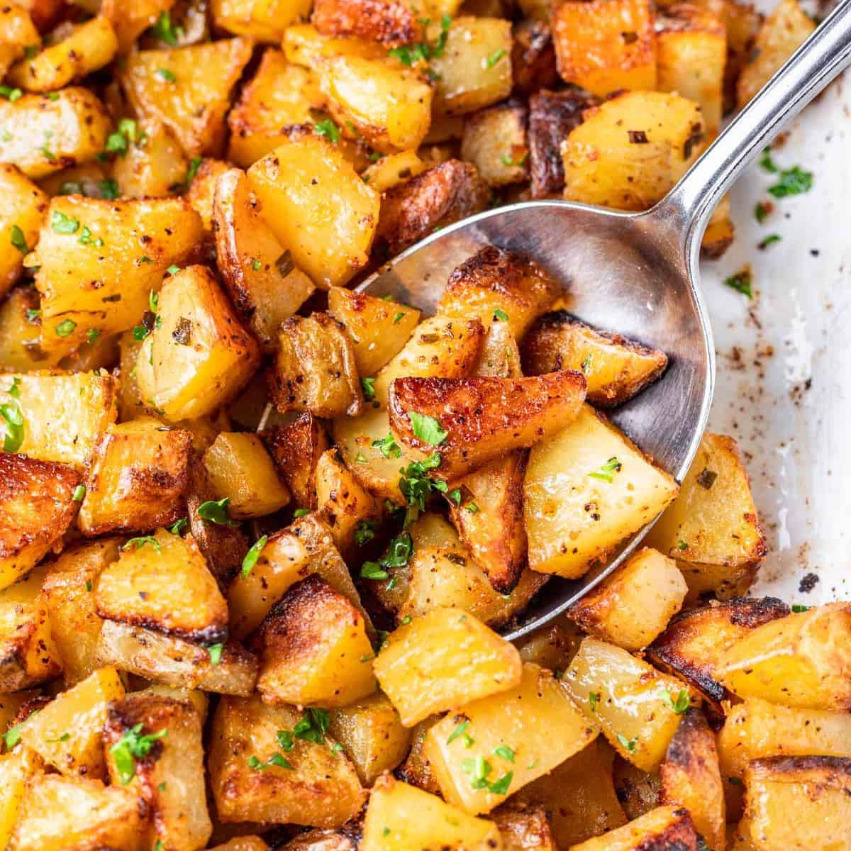 Easy Oven Roasted Potatoes (Crispy & Delicious!) - Home-Cooked Roots