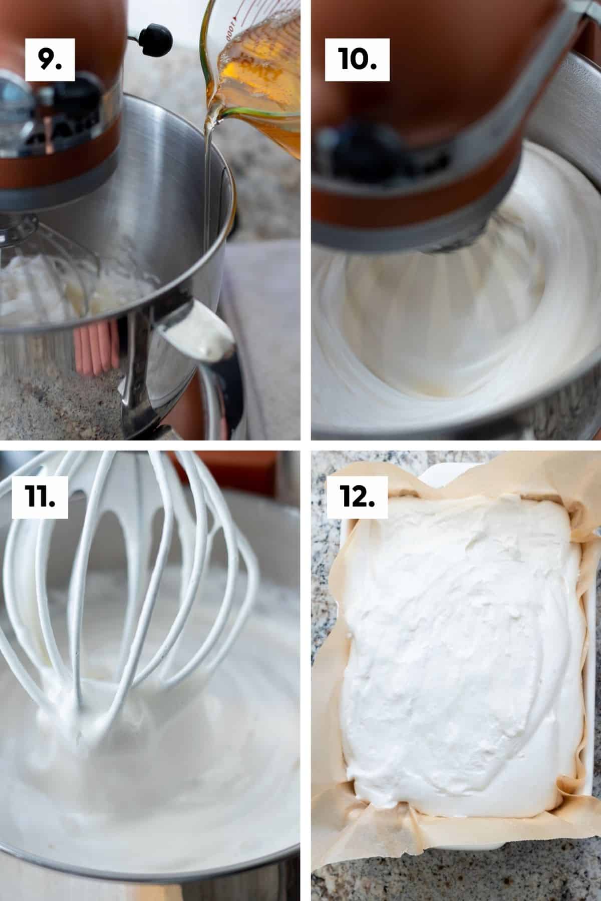 Step by step instructions for making vegan marshmallows.