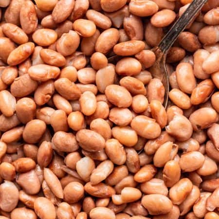 Closeup of beans.