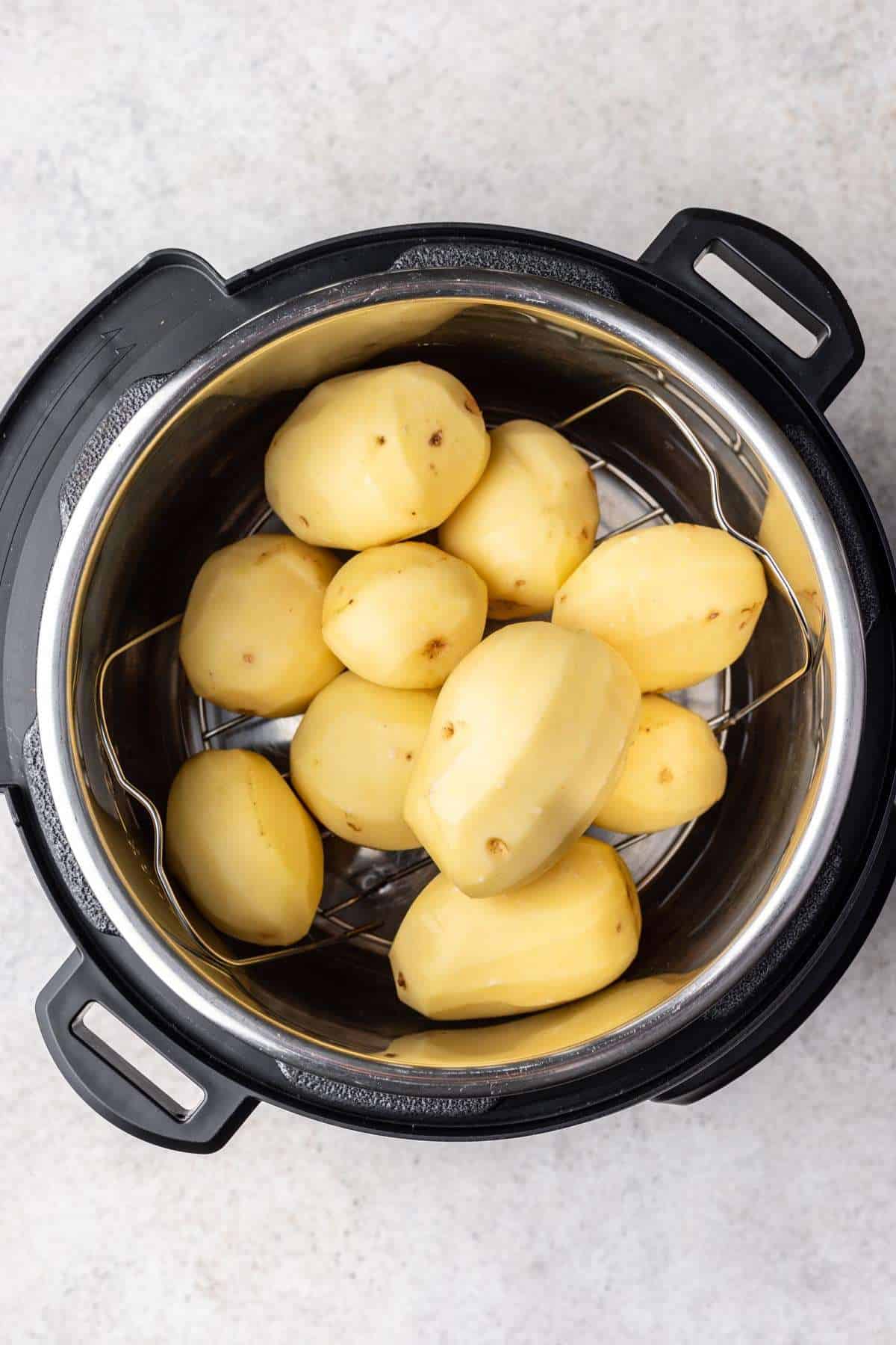 Potatoes before pressure cooking to make the mashed potato topping.