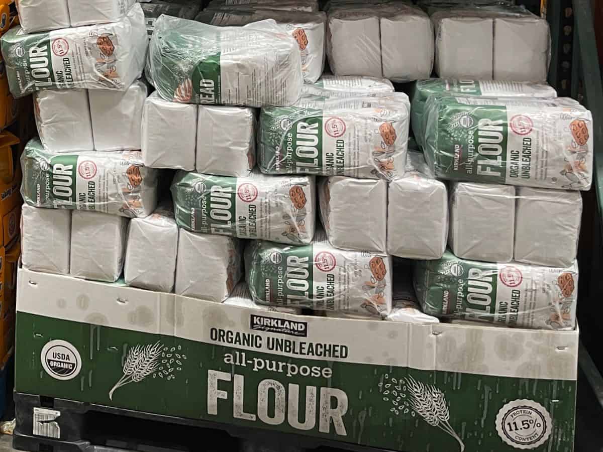 All-purpose flour organic unbleached stocked at Costco.